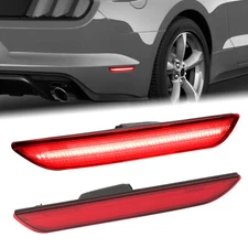 2X LED Rear Bumper Side Marker Lights Reflector Lamps For Ford Mustang 2015-2023