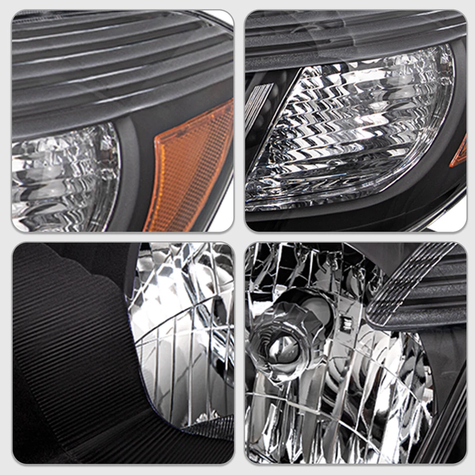 Faros esquineros ámbar carcasa negra para Toyota Highlander 2008 2009 2010 08-10 Foto 4 de 4