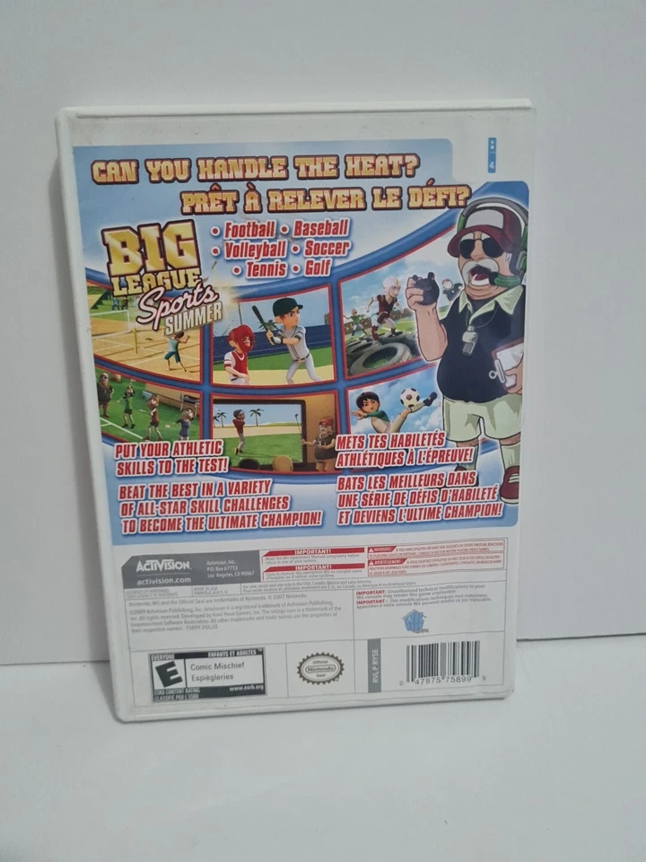 Big League Sports Summer Game Complete w/Manual/Case & Tested For Wii. - Image 2 of 4