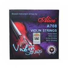 Alice Violin Strings Plated Steel Nylon Core Al-Mg Cupronickel Winding 4/4 A708
