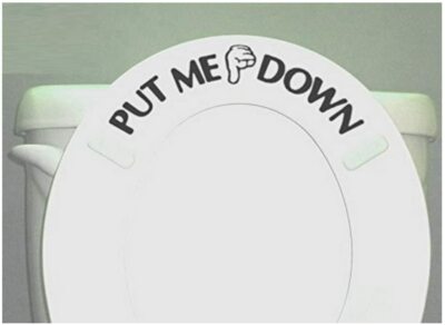 Put ME Down Decal Toilet Bathroom Seat Vinyl Sticker Reminder for Him