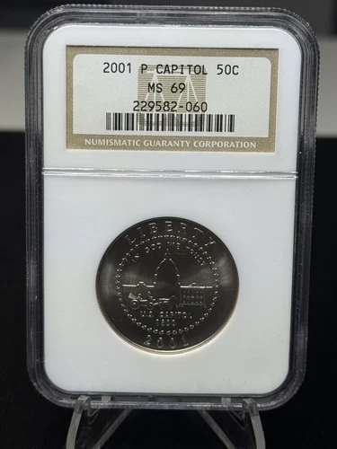 2001 P CAPITOL VISITOR HALF DOLLAR NGC  MS69 2ND FINEST MAC SPOTLESS  *