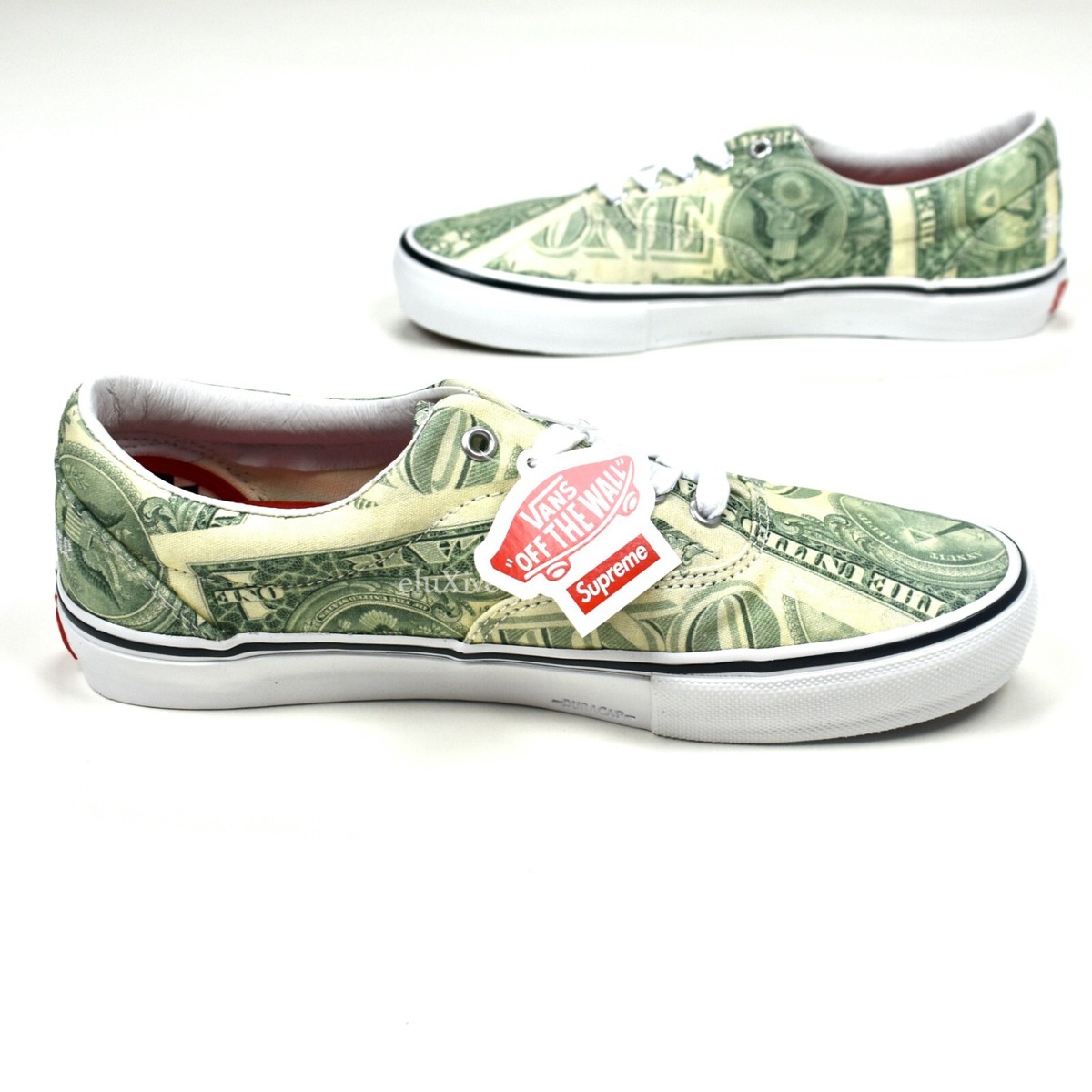 NWT Supreme Vans Dollar Bill Money Print Skate Era Sneakers Men's