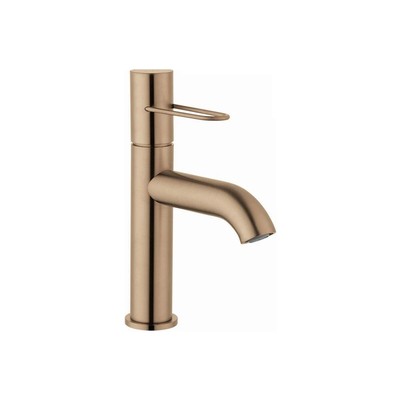Axor 38026141 Uno Loop Single Hole Bathroom Faucet Less Drain In Brushed Bronze