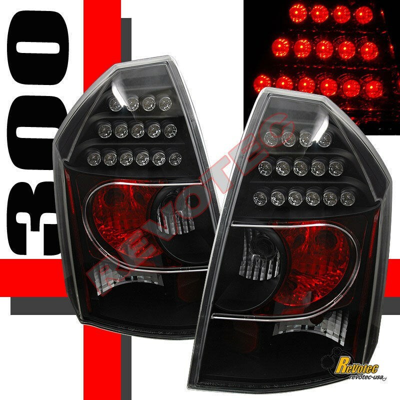 05 06 07 Chrysler 300-C 300-C 300C SRT-8 Black LED Tail