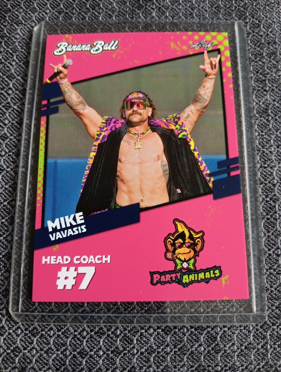 Mike Vavasis Party Animals #7 Savannah Bananas 2024 Leaf Baseball