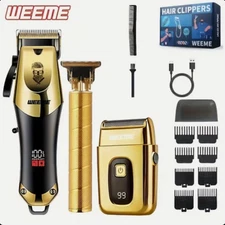Hair Clipper and Trimmer Set Barber Clippers Set for Men, Professional - WEEME