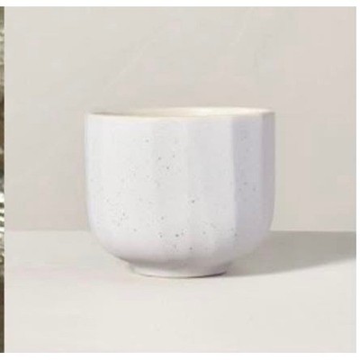 Hearth & Hand with Magnolia Salt Scented Candle 6oz White Speckled Ceramic Jar