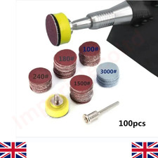 ITLY 1" 100pc Sandpaper Discs Kit 25mm Sanding Pads for Dremel Rotary Tools