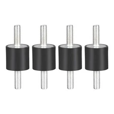 4Pack 20 x 20mm Rubber Mounts INDUSTRY Vibration Isolators with M6x18mm Studs