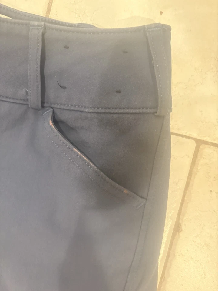 Pantalones cortos de caza trofeos deportista a medida azul francés talla 24L Foto 3 de 3
