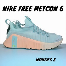 WMNS SZ 8- Nike Free Metcon 6 PRM Glacier Blue Metallic Silver HV5228 474 NEW