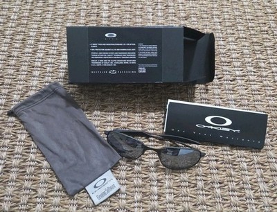 Oakley E-wire Black Matte Vintage Sunglasses In Box With Bag And Warranty Card