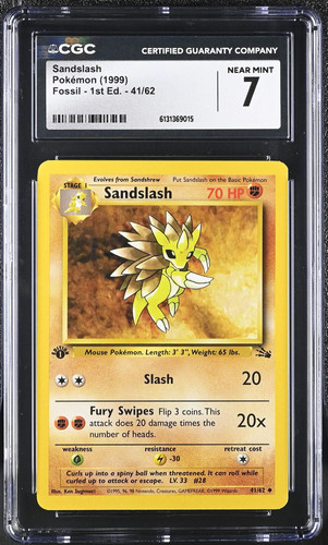 Sandslash (1st Edition) graded CGC 7 for sale on eBay