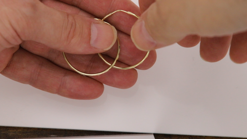 Gold Creolen Ohrringe Endlos Verschluss Echt 14k Creolen 1,25' Zoll Diamantschliff Textur - Video 1 von 1