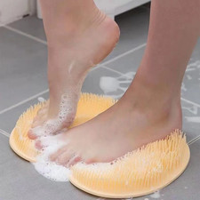 Non Slip Shower Bath Mat Foot Scrubber Massage Pad Strong Suction Cups