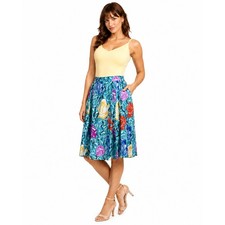 Vintage Ungaro Parallele Paris Silk Wrap Skirt Floral  made Italy W28