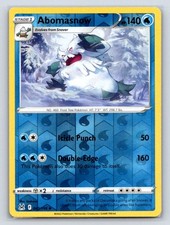 Abomasnow 043/196 Reverse Holo SWSH11: Lost Origin NM Pokemon