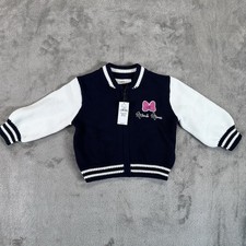 Baby Gap Disney Minnie Mouse Girls Varsity Bomber Jacket Size 12-18 Months