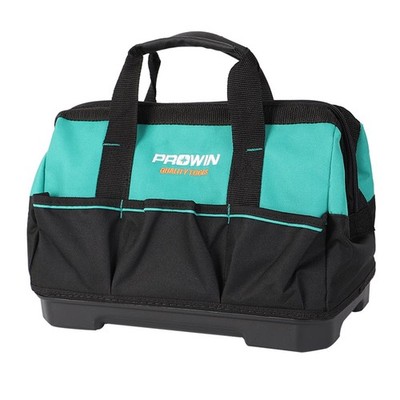 Prowin 14-inch Tool Bag, Multi-pocket 14'' Black, Green