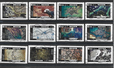 Serie complète 2018 La Terre vue de la station ... oblitérés France 12 timbres