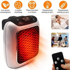 Plug In Electric Heater Fan Ceramic Space Heater Low Energy 2 Heatings +Remote