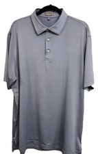 Peter Millar Summer Comfort Golf Polo Shirt Mens XXL Gray Short Sleeve