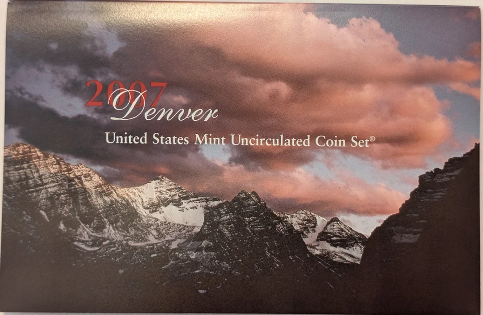 2007 U.S. Mint Uncirculated Coin Set Philadelphia & Denver w/ COA - 28 Coins - Image 4 of 4