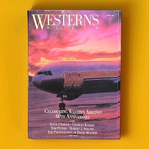 Vintage Western Airlines Western's World Magazine April 1986 Good Condition Used