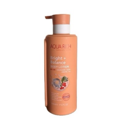 Aqua Rich Bright and Balance Body Brightening Lotion mit Niacinamid 500ml