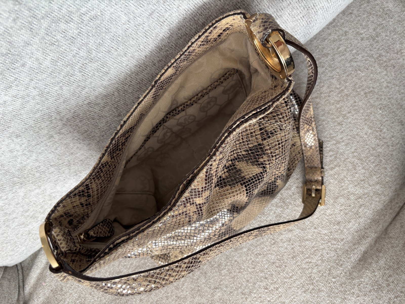 MICHAEL KORS DESIGNER PYTHON SNAKE EMBOSSED LEATH… - image 5