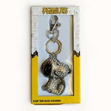 Peanuts Snoopy Rhinestone Key/Bag Charm. NIB Stocking Stuffer