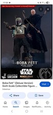 HOT TOYS Boba Fett  Deluxe Version  1 6 Scale Figure Set NEW    Star Wars