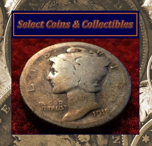 1918-P Mercury Dime Silver Beautiful Classic Design Original Album Toning! #3486