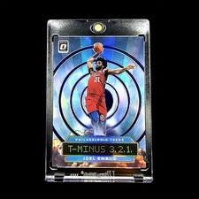Joel Embiid Silver Holo Prizm Insert 2019-20 Donruss Optic T - Minus 3 2 1 SP #1