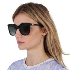 Gucci Grey Butterfly Ladies Sunglasses GG1071S 001 55 GG1071S 001 55