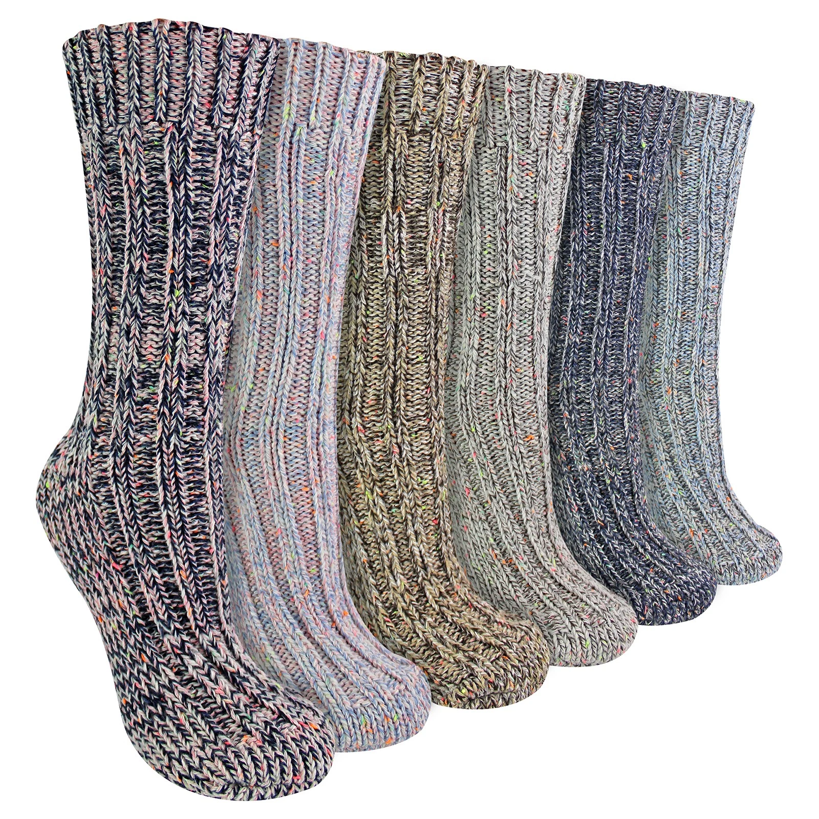 Womens Extra Thick Boot Socks by Sock Snob 6 Pack Chunky Hiking Socks