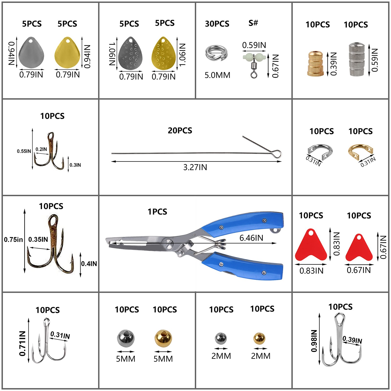 Spinner Making Kit DIY Fishing Lure Spinnerbaits Spoon Rigs Kit Colorado Spin... - Image 2