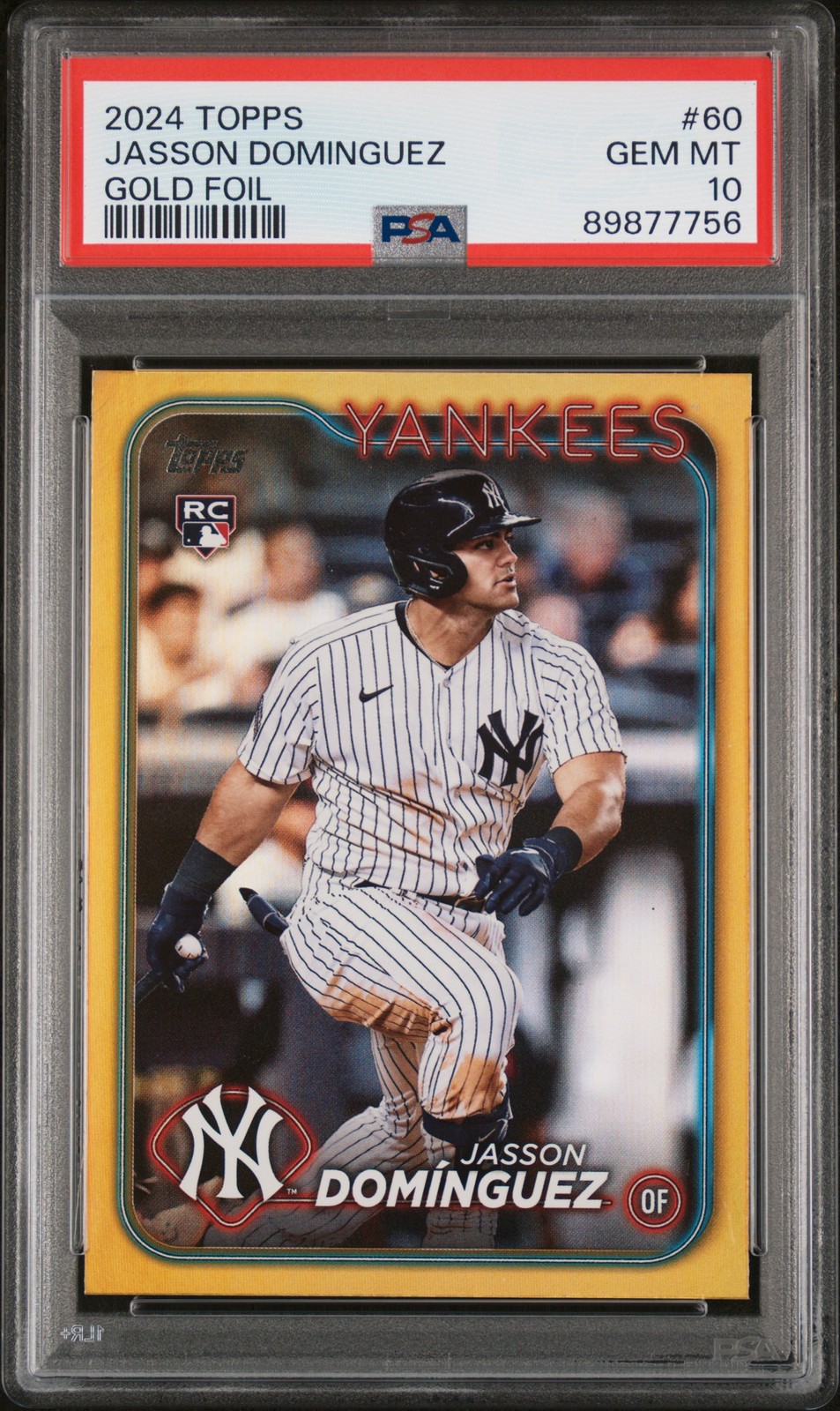 2024 TOPPS GOLD FOIL #60 JASSON DOMINGUEZ PSA 10