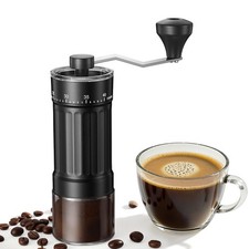 Mini Manual Coffee Grinder, 40-Setting Portable Hand Burr Mill 30g Capacity
