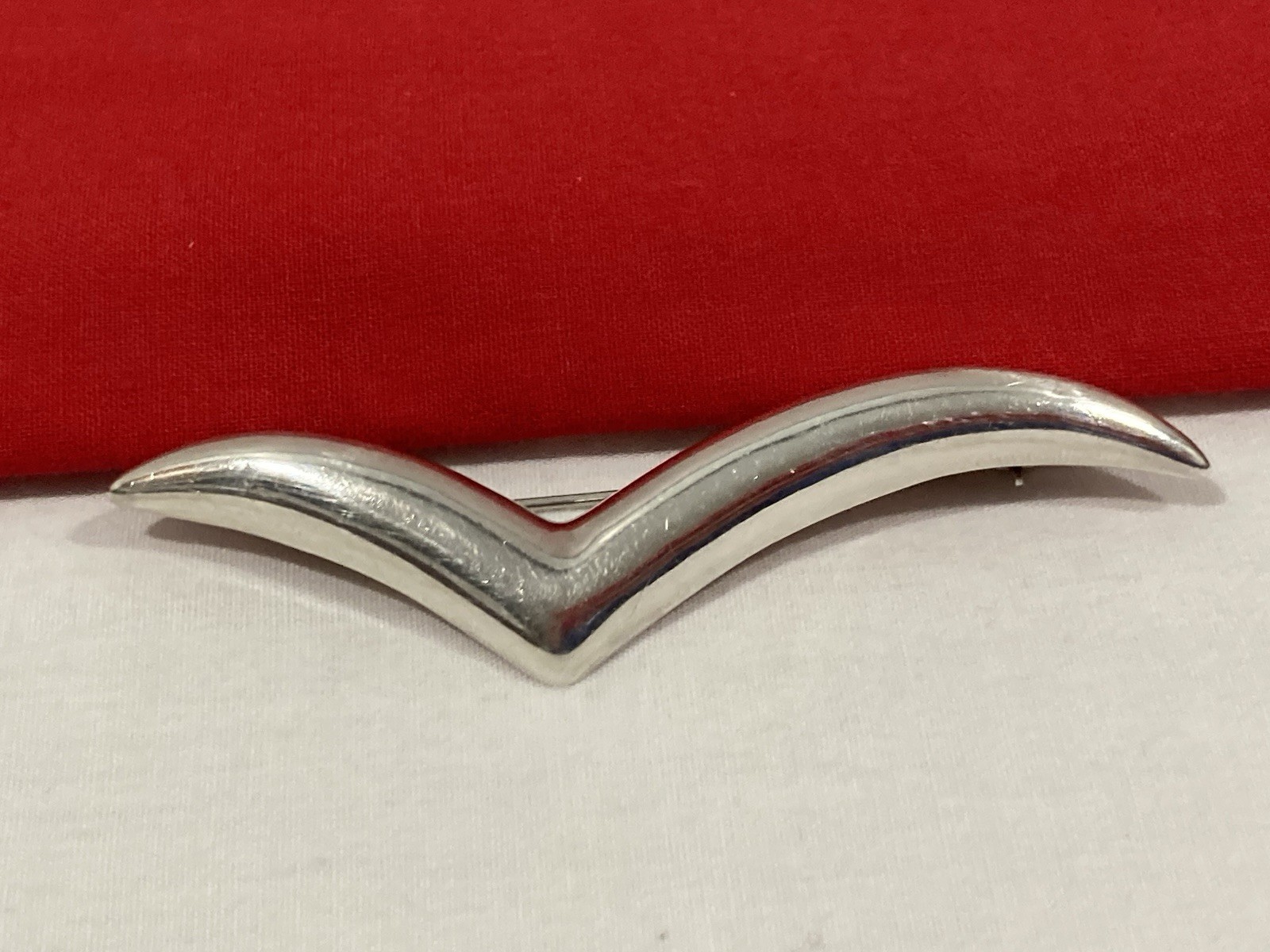 Vintage NL 925 Solid Sterling Silver Modernist V … - image 1