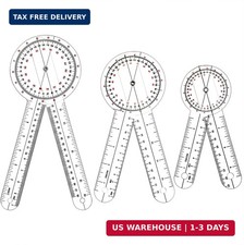 Goniometer Set 3 Pieces of 6/8/12 Inch, Transparent Orthopedic Angle Ruler Plast