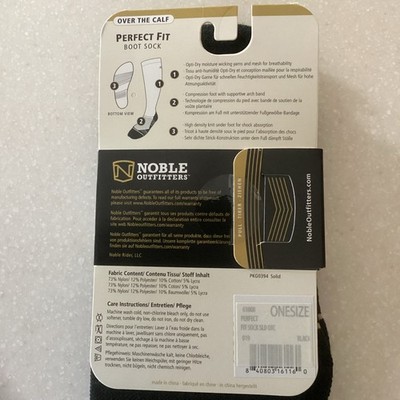 【M】 Noble Outfitters Perfect Fit Boot Sock *Black* One Size | eBay
