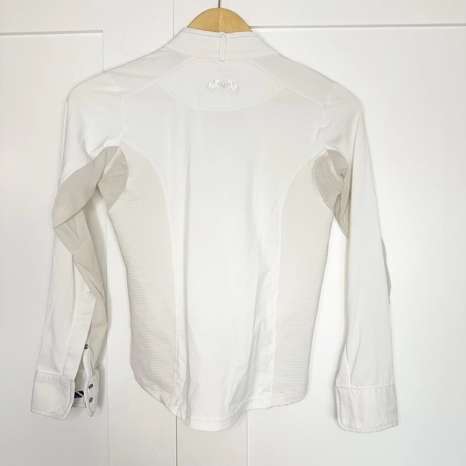 Camisa Equine Couture Manga Larga Show XL Blanca Ecuestre Inglés Ligera Foto 4 de 4