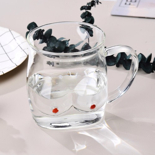 Große Kapazität Glas Kaffeebecher 480ml mit Griff für Milchsaft Frühstück Verwendung - Bild 6 von 12