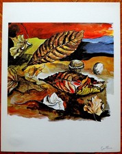 RENATO GUTTUSO fotolitografia del 1971 'L'AUTUNNO' per Bolaffi