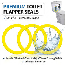 Toilet Flush Valve Seal 3 PC Silicone Gasket Compatible with Kohler K-GP1059291
