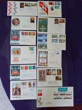 Queen Elizabeth II First Day Covers and commemoratives x 12 1967-1969
