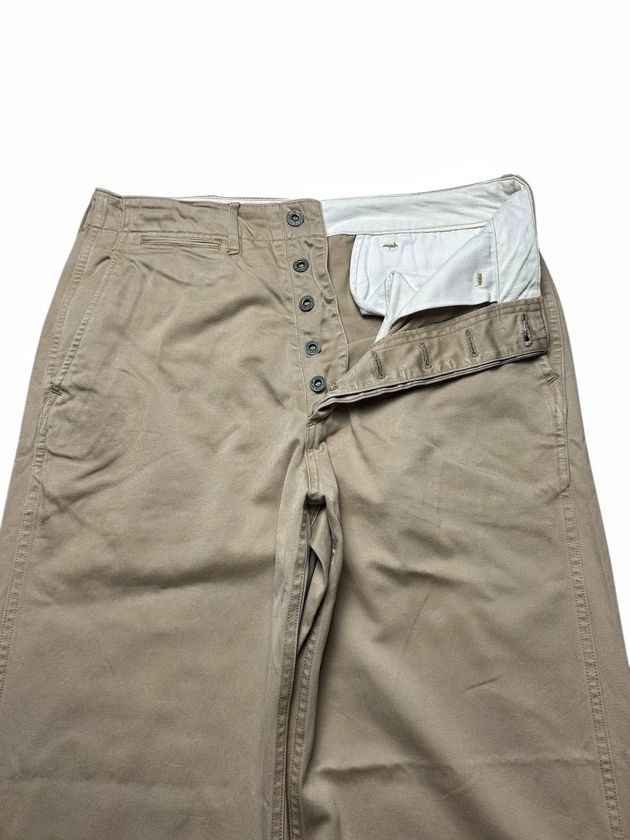 Buzz Rickson's 1945 Model Early Military Chino Us Army Pants Khaki