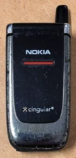 Nokia 6061 - Black and Silver ( Cingular ) Rare Cellular Flip Phone